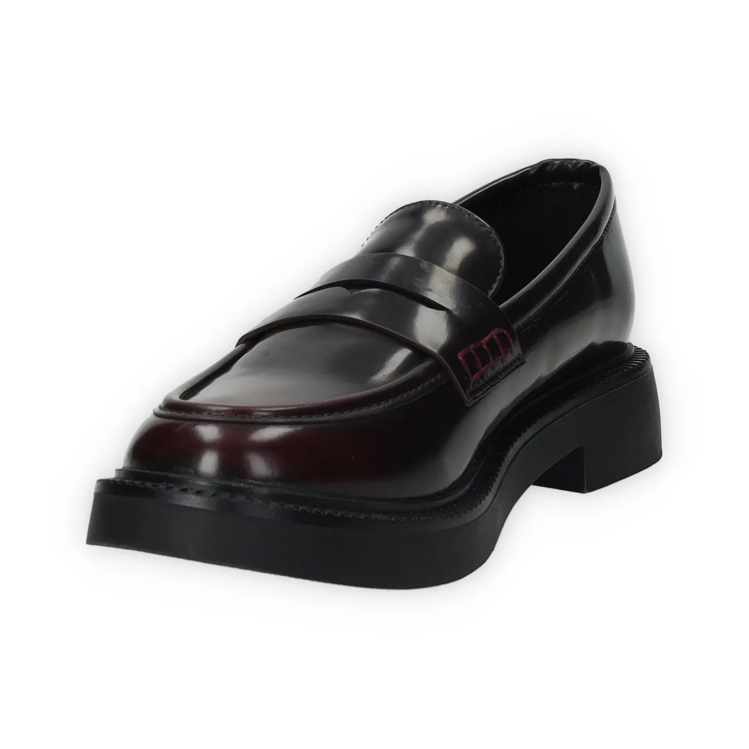 Mocassini in vernice con fondo alto 3cm