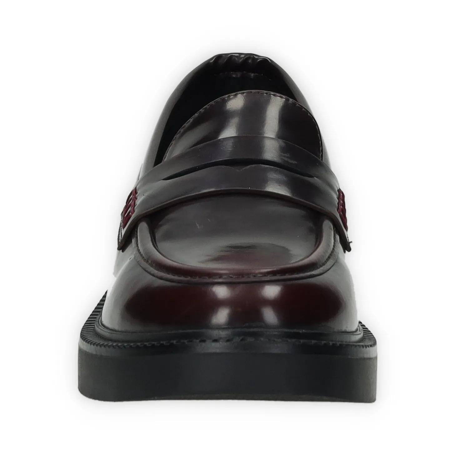 Mocassini in vernice con fondo alto 3cm