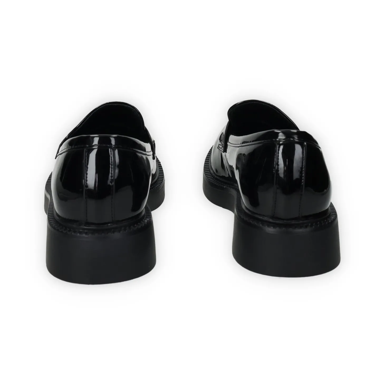 Mocassini in vernice con fondo alto 3cm