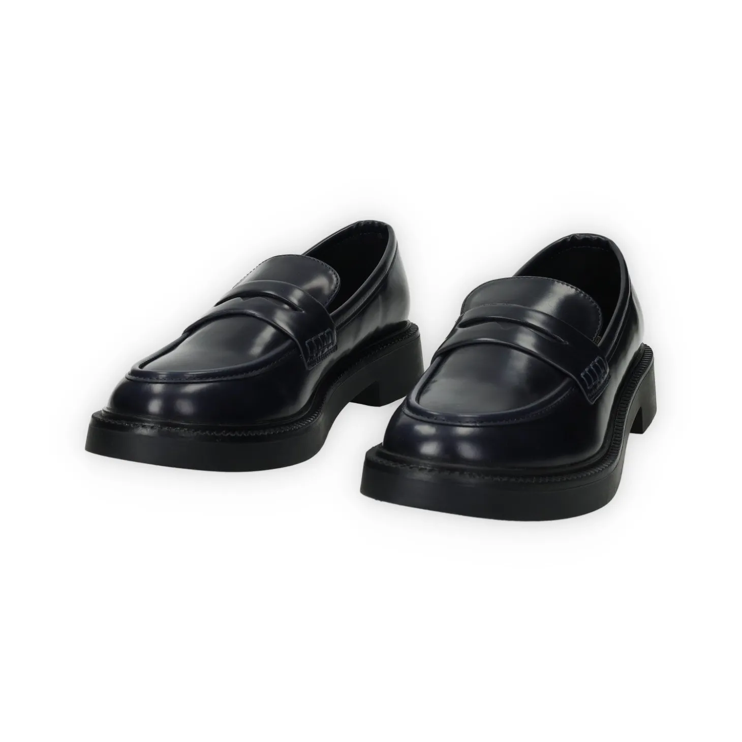 Mocassini in vernice con fondo alto 3cm