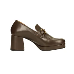 Pumps mocassino in vera pelle. Tacco alto 7cm