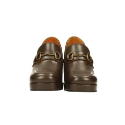 Pumps mocassino in vera pelle. Tacco alto 7cm