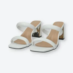 Sandali con doppia fascia.Tacco alto 6cm