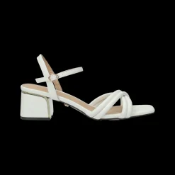 Sandali con fascia tubolare intrecciata. Tacco alto 6cm