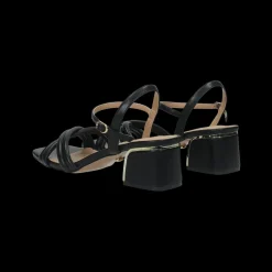 Sandali con fascia tubolare intrecciata. Tacco alto 6cm