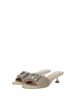 Sandali con fibbia gioiello