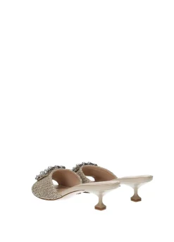 Sandali con fibbia gioiello