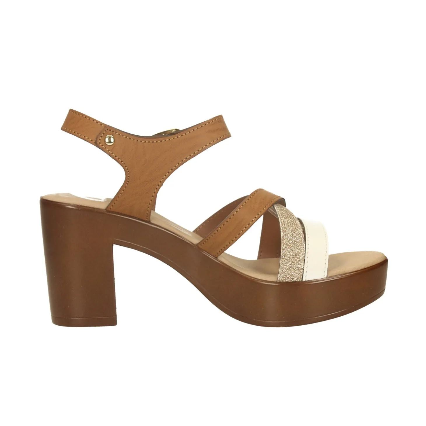 Sandali con intreccio sul davanti. Tacco alto 8.5cm