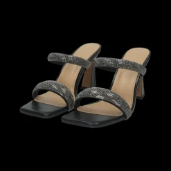 Sandali con listini in strass. Tacco alto 9cm