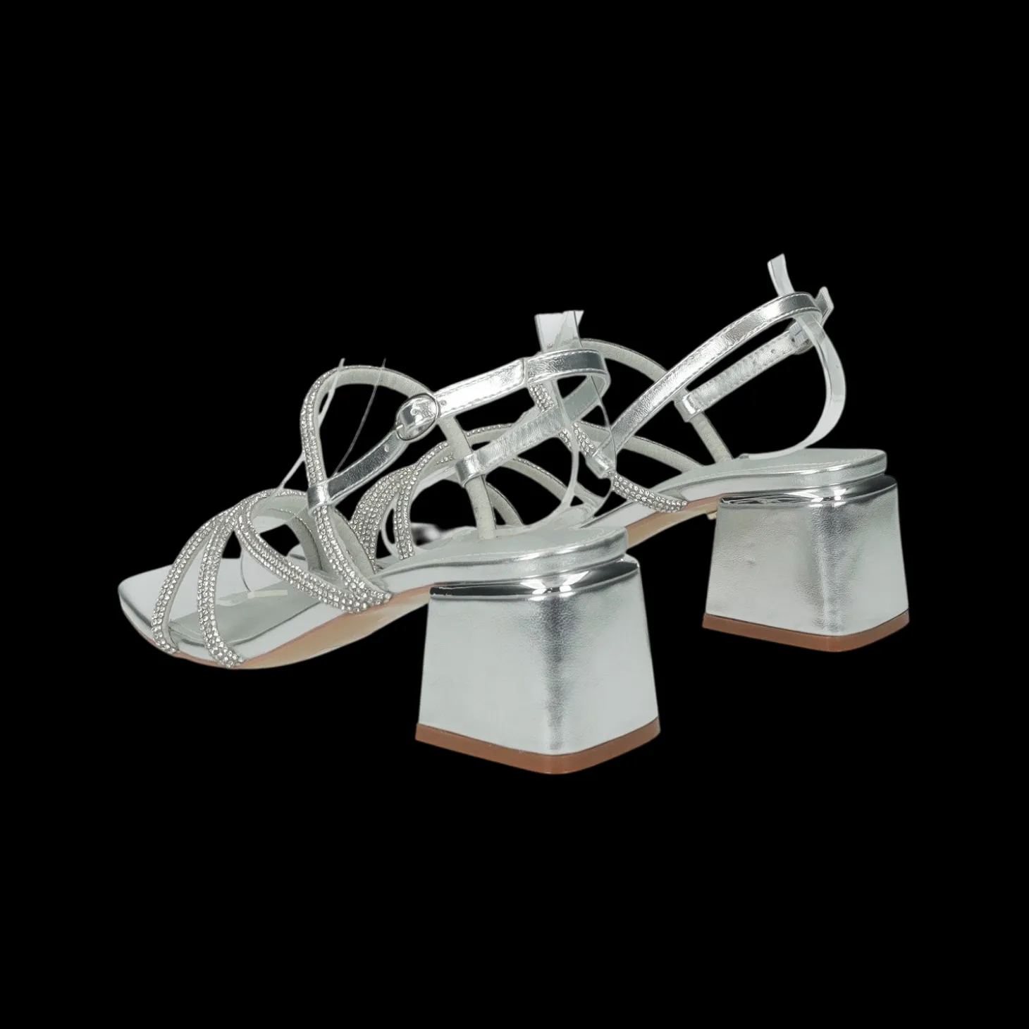 Sandali con listini in strass.