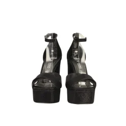 Sandali con plateau glitterati. Made in Italy. Tacco alto 13cm