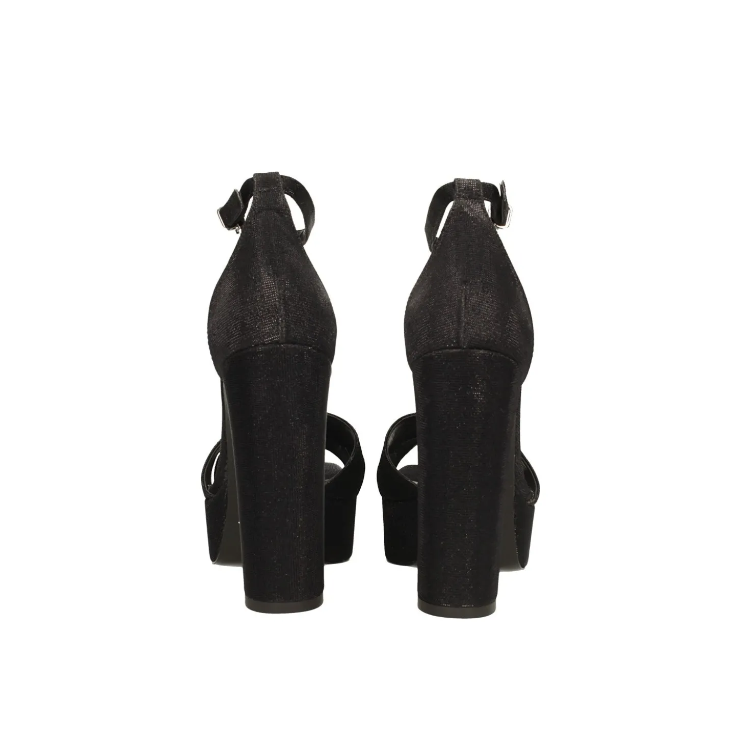 Sandali con plateau glitterati. Made in Italy. Tacco alto 13cm