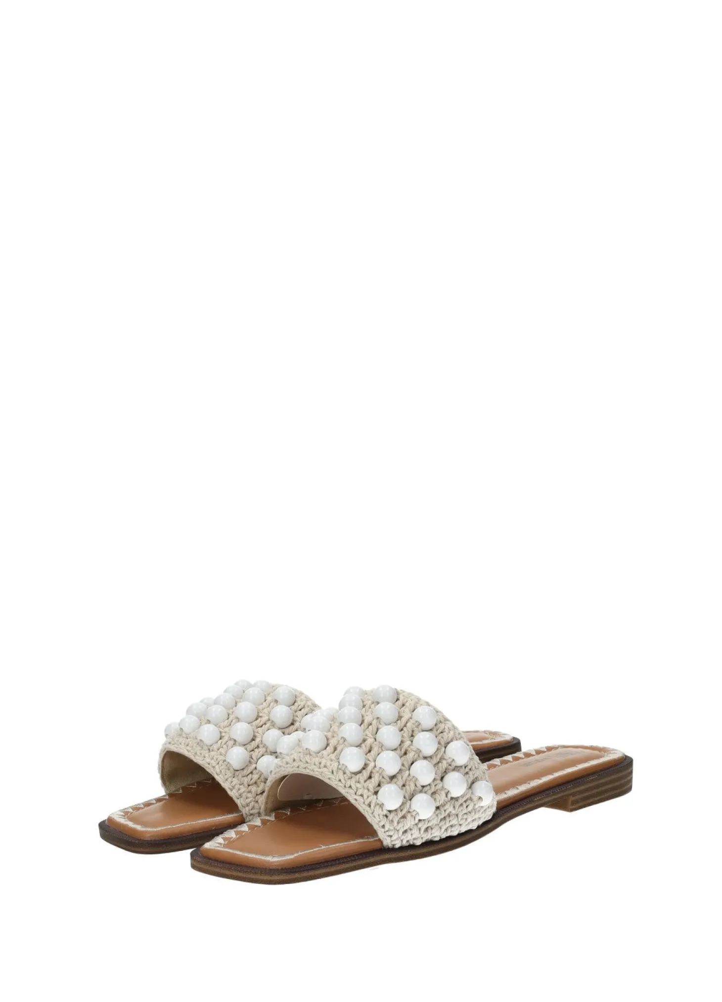 Sandali con tomaia ricamata