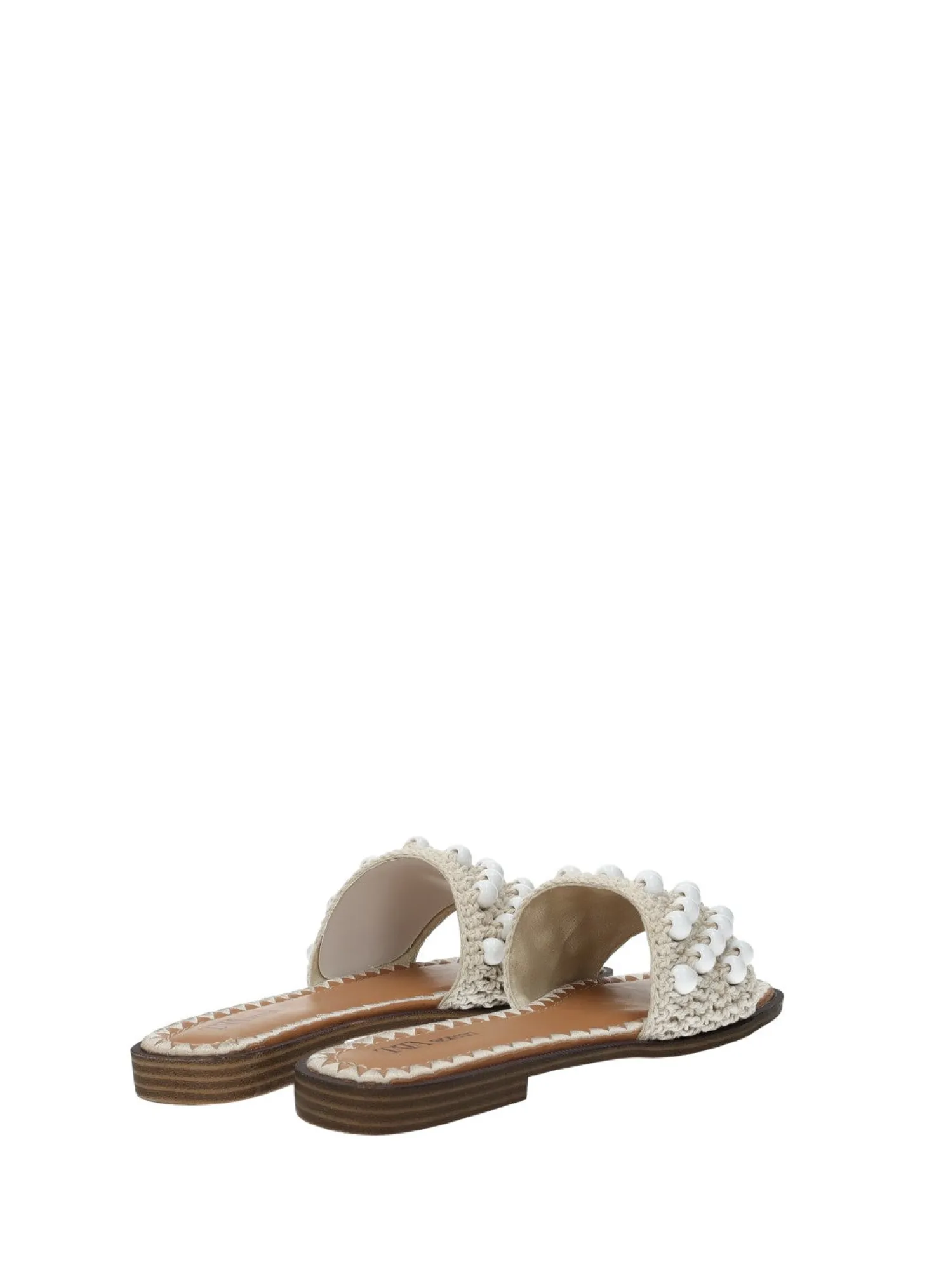 Sandali con tomaia ricamata