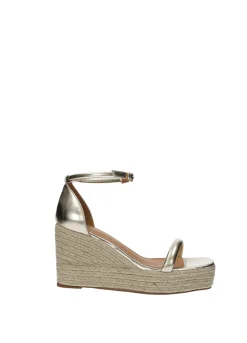 Sandali con zeppa in corda