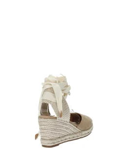 Sandali con zeppa in corda