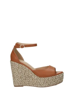 Sandali con zeppa in corda