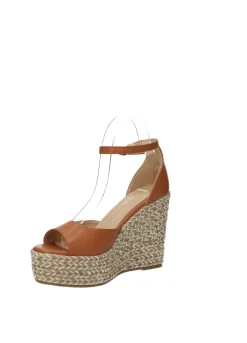 Sandali con zeppa in corda