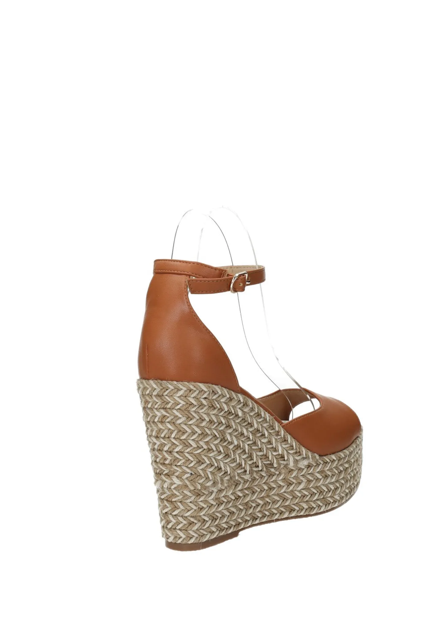 Sandali con zeppa in corda