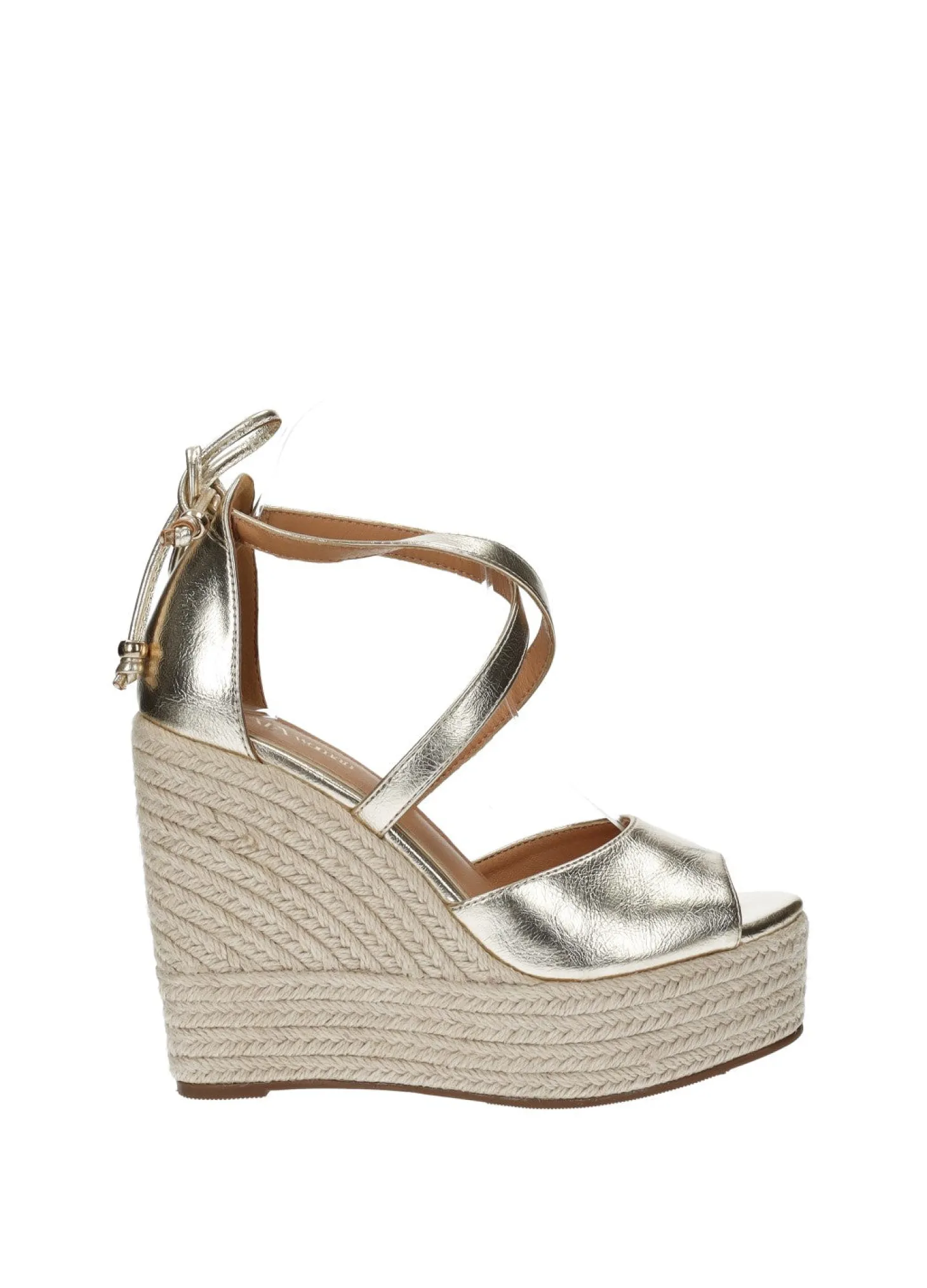 Sandali con zeppa in corda