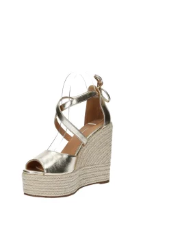 Sandali con zeppa in corda