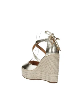 Sandali con zeppa in corda