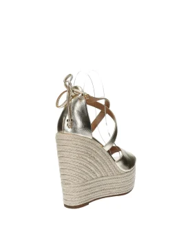 Sandali con zeppa in corda