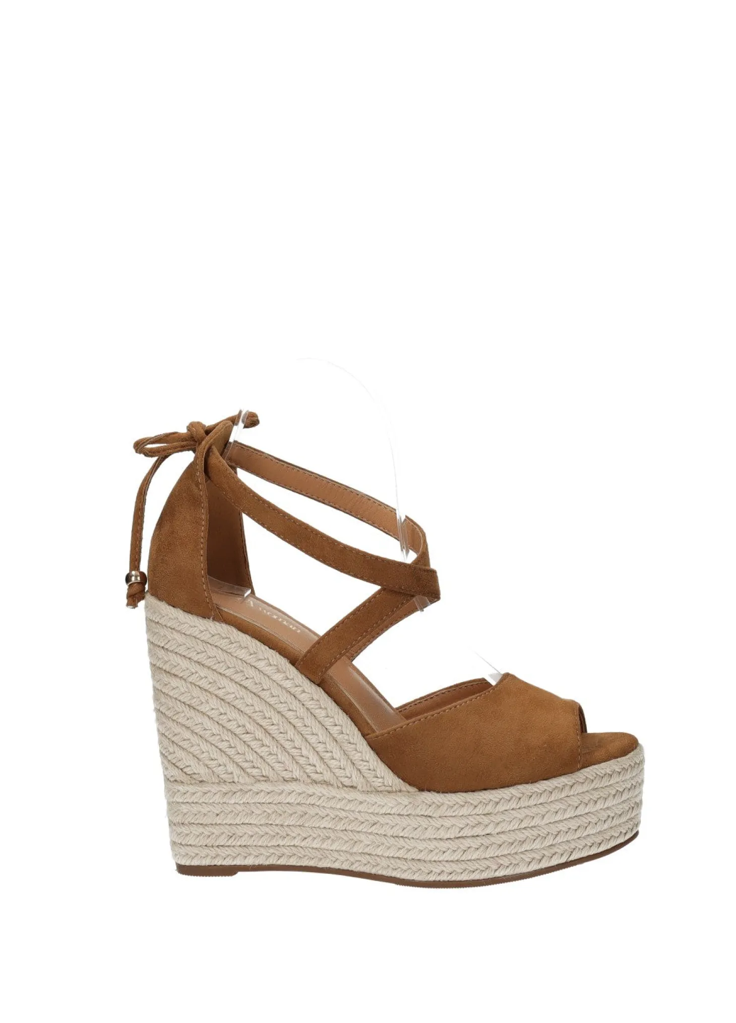 Sandali con zeppa in corda