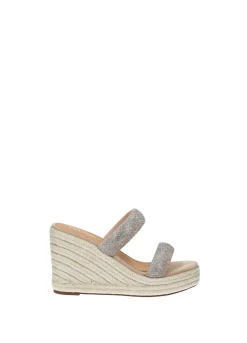 Sandali con zeppa in corda