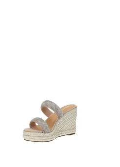 Sandali con zeppa in corda