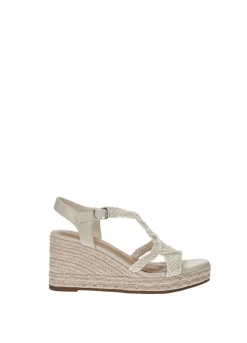 Sandali con zeppa in corda