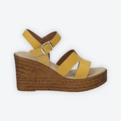 Sandali con zeppa. Made in Italy.Tacco alto 8cm