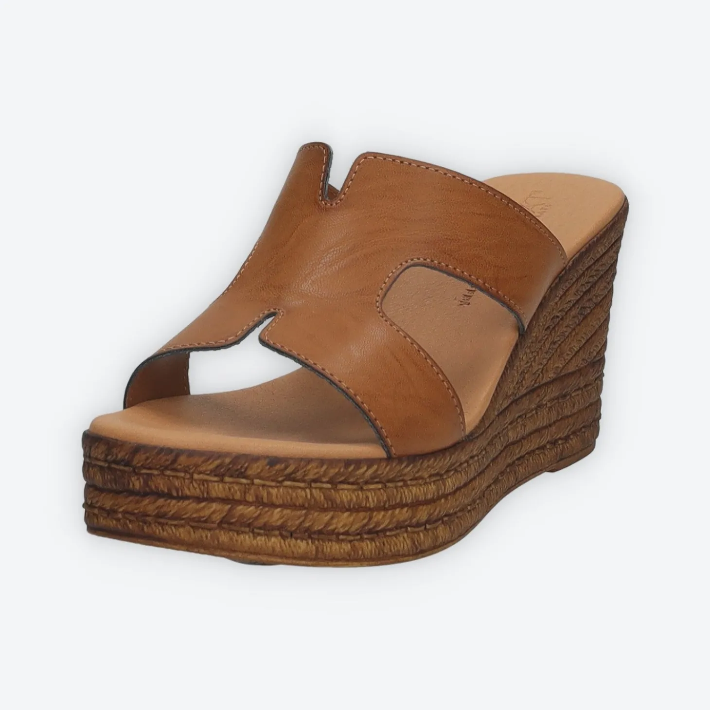 Sandali con zeppa. Made in Italy.Tacco alto 8cm