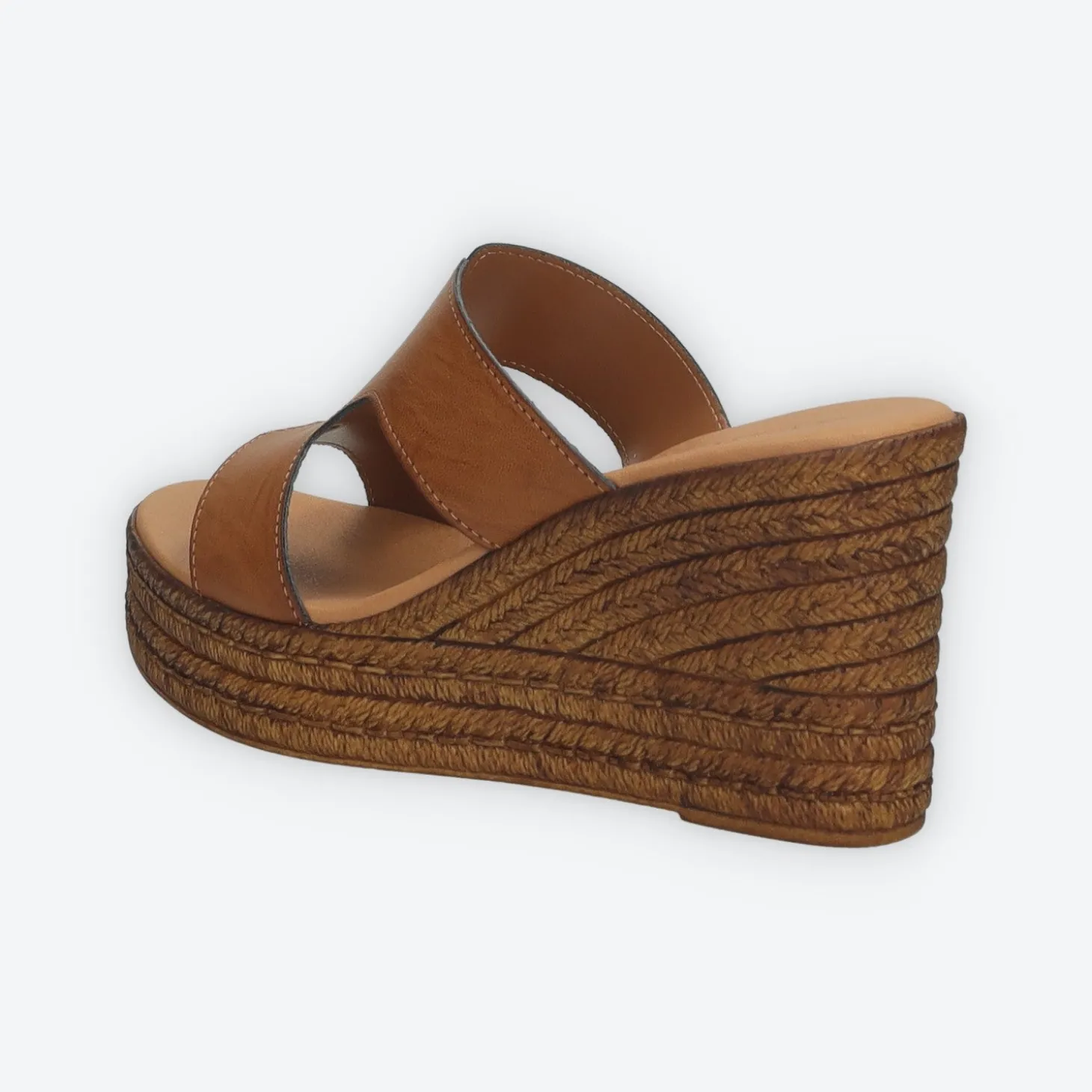 Sandali con zeppa. Made in Italy.Tacco alto 8cm