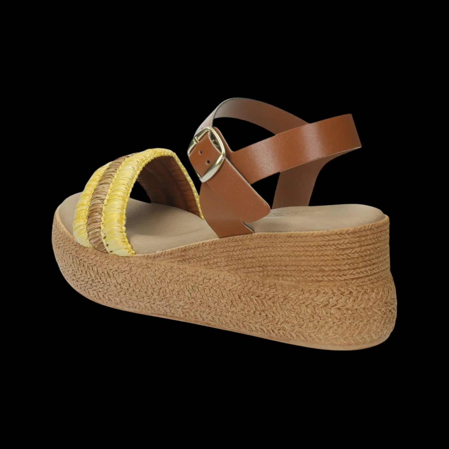 Sandali con zeppa. Made in Italy. Tacco alto 6cm