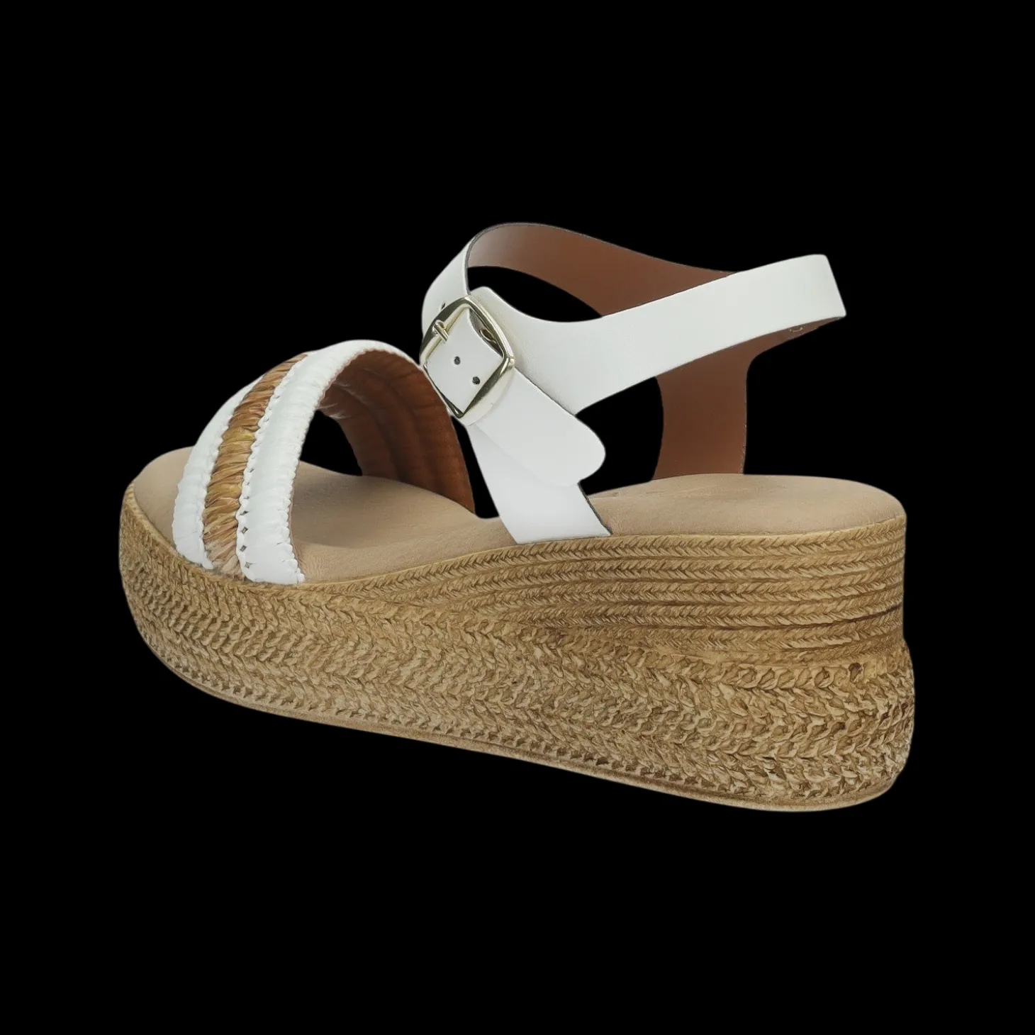 Sandali con zeppa. Made in Italy. Tacco alto 6cm