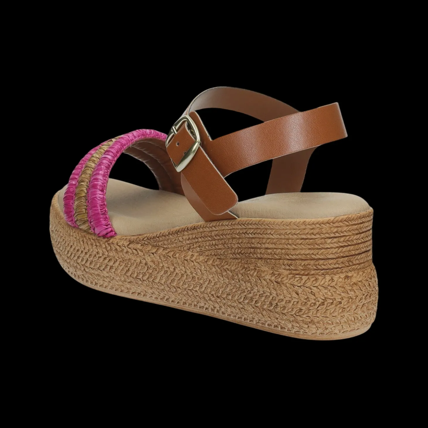 Sandali con zeppa. Made in Italy. Tacco alto 6cm