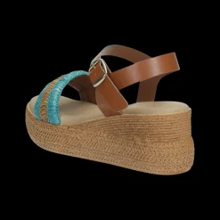 Sandali con zeppa. Made in Italy. Tacco alto 6cm