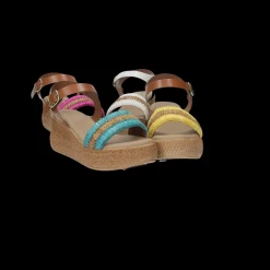 Sandali con zeppa. Made in Italy. Tacco alto 6cm