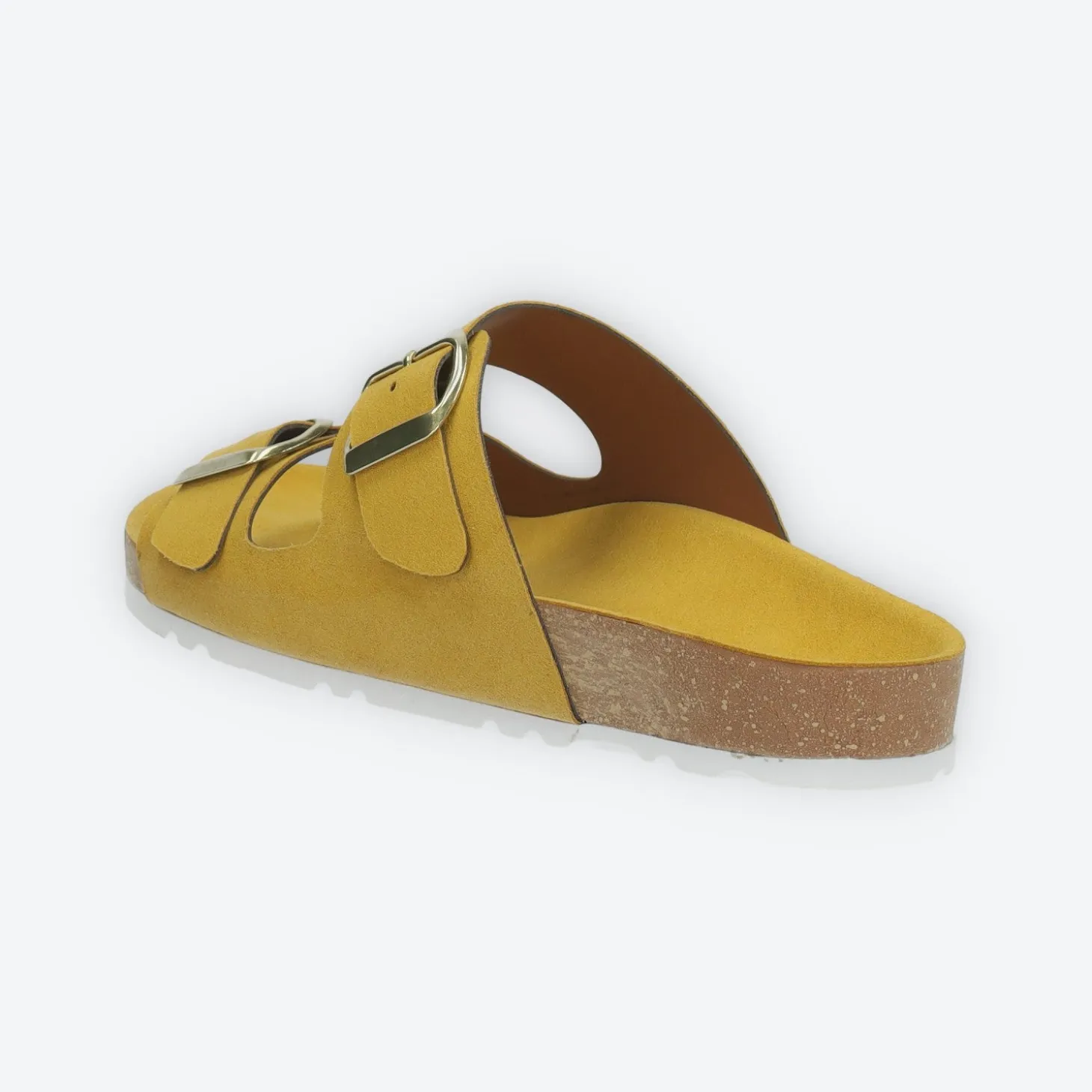 Sandali flat con doppia fibbia. Made in Italy