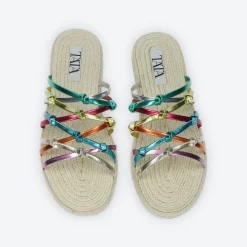 Sandali flat in corda