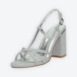 Sandali in glitter. Tacco alto 9cm