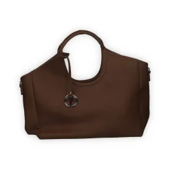 Shopper con doppi manici e tracolla in pelle