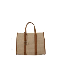 Shopping bag con in paglia