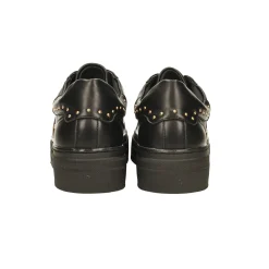 Sneakers con borchie e inserto leopardato