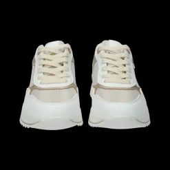 Sneakers con contrasto in glitter.