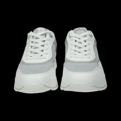 Sneakers con contrasto in glitter.