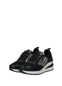 Sneakers donna black/white PU gomma – 1272103B