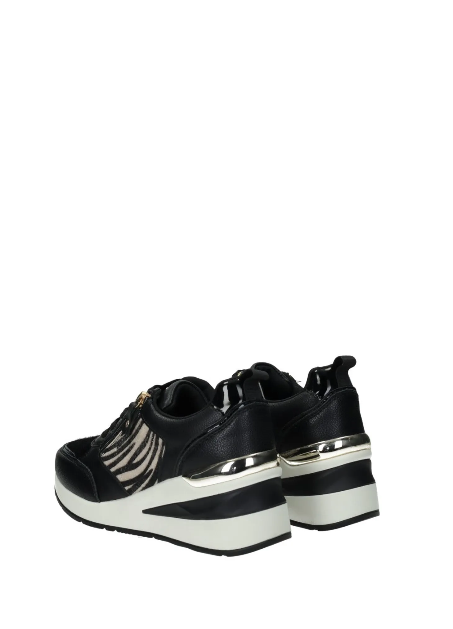 Sneakers donna black/white PU gomma – 1272103B
