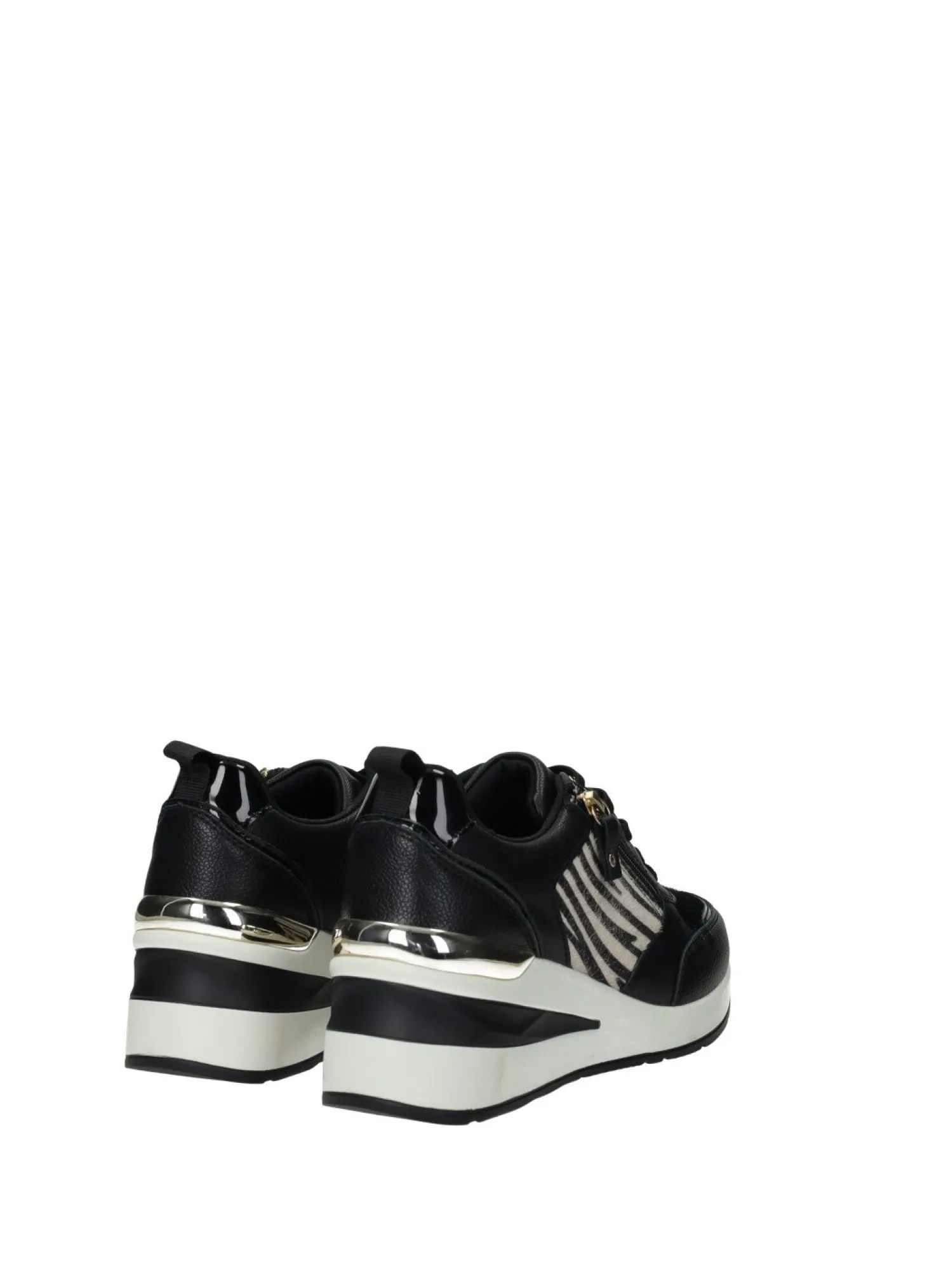 Sneakers donna black/white PU gomma – 1272103B